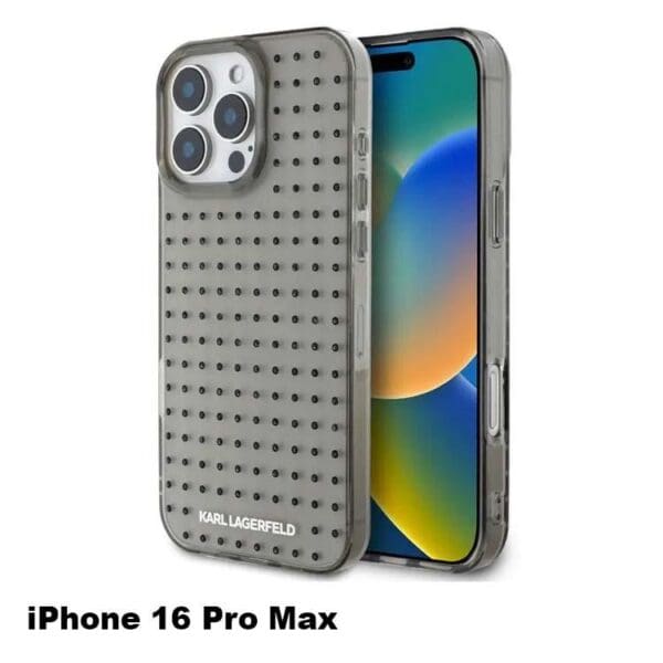 Karl Lagerfeld IML Allover Dots Hard Case iPhone 16 Pro Max