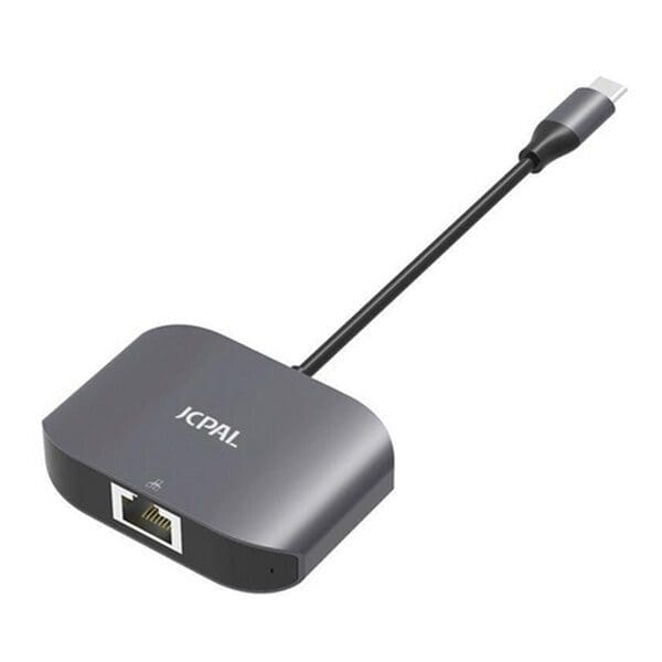 JCPAL-USB-C-To-Ethernet- Adapter With USB 3.0 Port