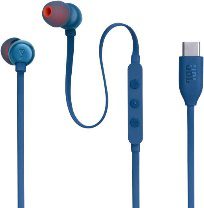 JBLT310CBLUJBL Tune 310C, In-Ear Headphones, USB-C, Hi-Res - Blue