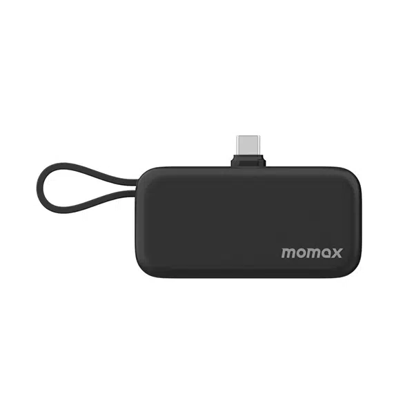 Alternative view of Momax 1-Power Mini 20W 5000mAh 3-in-1 Battery Pack with USB-C Plug -Black