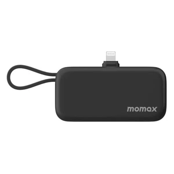 Alternative view of Momax 1-Power Mini 20W 5000mAh 3-in-1 Battery Pack with lightning plug -Black