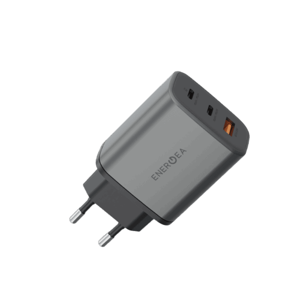 ENERGEA AMPCHARGE GAN65 2C1A PD/PPS/QC3.0 WALL CHARGER - 65W (EU) - GUNMETAL