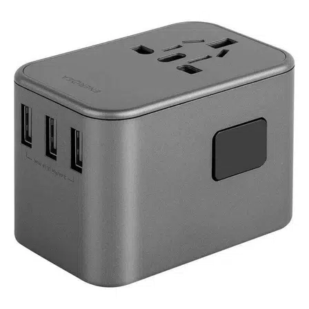 Alternative view of ENERGEA TRAVELWORLD ADAPTER 35 3A2C 35.5W - GUNMETAL