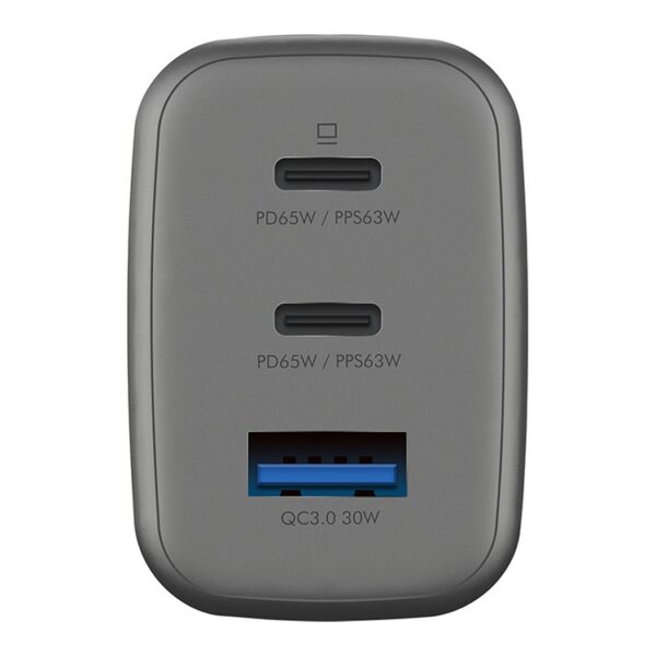 Alternative view of ENERGEA AMPCHARGE GAN65 2C1A PD/PPS/QC3.0 WALL CHARGER - 65W (EU) - GUNMETAL